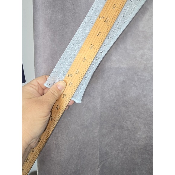 SELFE Sheer Lace/ MESH Long Sleeve Layering Baby Blue Top SIZE M FAIRY GOTH - Picture 8 of 10